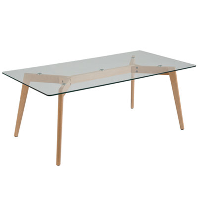 Coffee Table Glass Transparent HUDSON