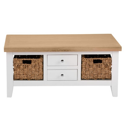 Coffee Table - L100 x W50 x H65 cm - White | DIY at B&Q