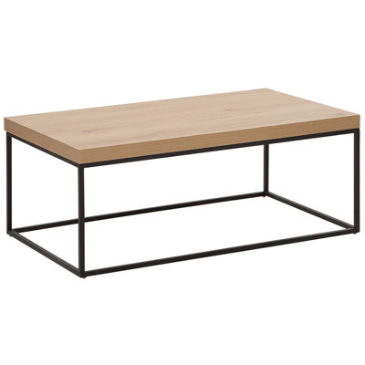 Coffee Table Light Wood with Black DELANO