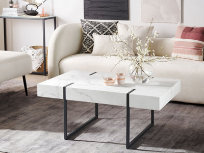Coffee Table MERCED White Marble