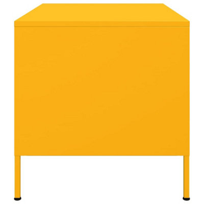 Coffee Table Mustard Yellow 68x50x50.5 cm Steel