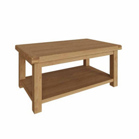 Coffee Table - Pine/Plywood/MDF - L100 x W60 x H45 cm - Medium Oak