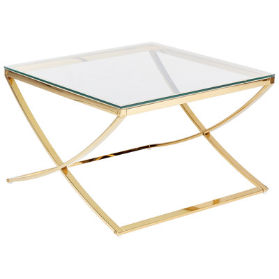 Coffee Table Stainless Steel Gloss Gold RINGGOLD