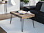 Coffee Table Storage Shelf Living Room Industrial Metal Hairpin Leg Oak Effec MR