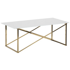 Coffee Table White with Gold EMPORIA