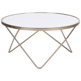 Coffee Table White with Gold MERIDIAN II
