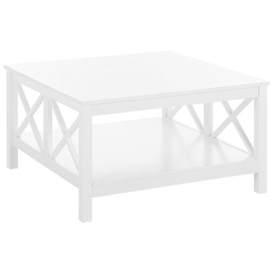Coffee Table with Shelf White LOTTA