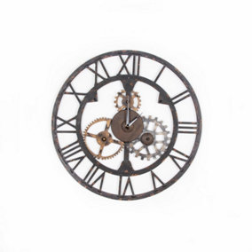 Cogsworth Industrail Metal Wall Clock