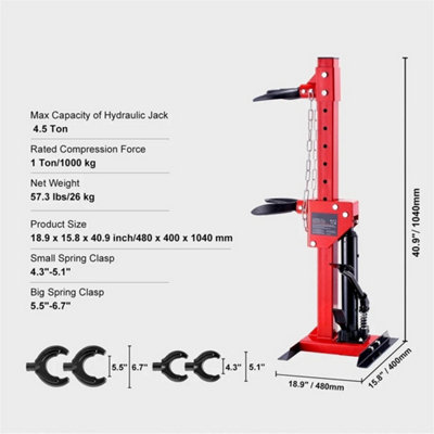 Coil Spring Compressor 4.5 Ton Auto Strut Hydraulic Compressor Removing ...
