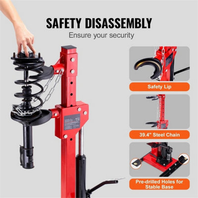 Coil Spring Compressor 4.5 Ton Auto Strut Hydraulic Compressor Removing ...