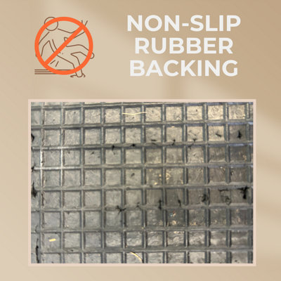 Coir Door Mat - 100% Natural Sustainable Dirt Trapping Heavy Duty Fibres - Non-Slip Rubber Backing - Indoor / Outdoor - 60cm x 40c - 6
