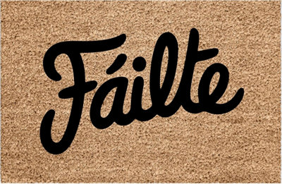 Coir Door Mat Natural Coconut Fibre Doormat for Indoor Outdoor Use Failte