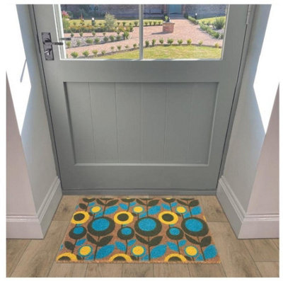 Coir Doormat Gainsborough Abstract Floral 40x70 cm
