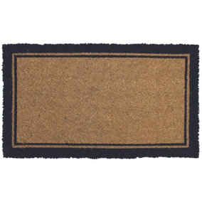 Coir Doormat Gainsborough Border Black 40x70 cm