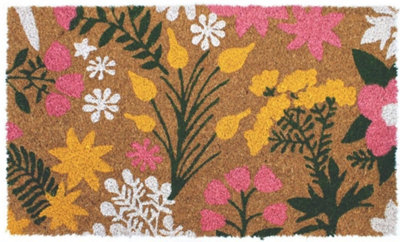 Coir Doormat Gainsborough Cottage Flowers 40x70 cm