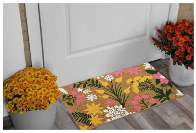 Coir Doormat Gainsborough Cottage Flowers 40x70 cm