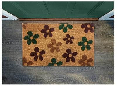 Coir Doormat Gainsborough Flowers 45x75 cm