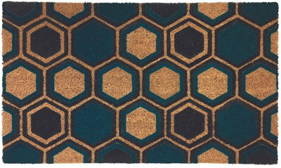 Coir Doormat Gainsborough Hexagons 45x75 cm