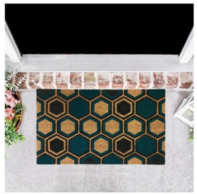 Coir Doormat Gainsborough Hexagons 45x75 cm