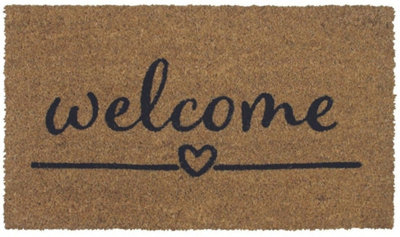 Coir Doormat Gainsborough Welcome Heart 40x70 cm