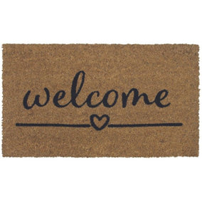 Coir Doormat Gainsborough Welcome Heart 40x70 cm