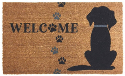 Coir Doormat Gainsborough Welcome Pawprint 45x75 cm