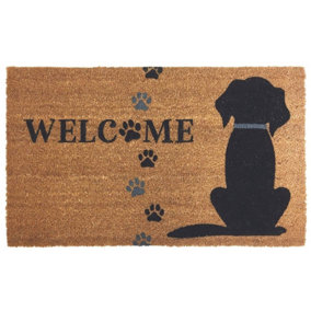 Coir Doormat Gainsborough Welcome Pawprint 45x75 cm