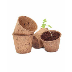 Coir Pots - Pack of 20 - Fibre/Latex - H10 cm