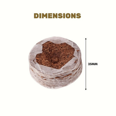 Coir Products CoirCoins 25mm 50 Pack - Plant starter pellets