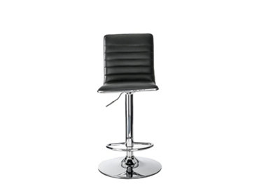 Colby Adjustable Barstool in PU Black