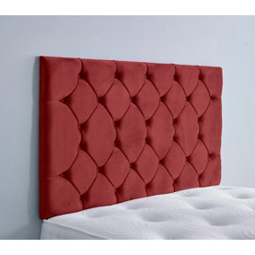 Colchester Plush Velvet 3ft Single 36" Headboard - Burgundy