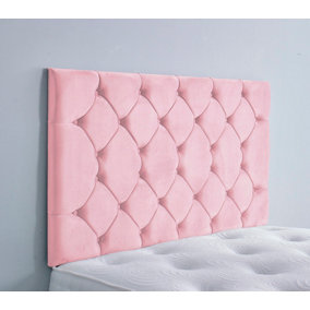 Colchester Plush Velvet 3ft Single 36" Headboard - Pink