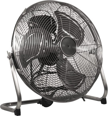 Cold Air Circulator Fan - 35.5cm Mains Powered Freestanding Floor or Table High Speed Motor Fan with 3 Speeds Set & Tilting Head Price Comparisons | Compare The Build