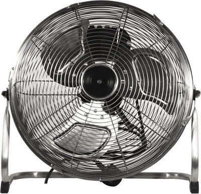 Cold Air Circulator Fan - 35.5cm Mains Powered Freestanding Floor or Table High Speed Motor Fan with 3 Speeds Set & Tilting Head