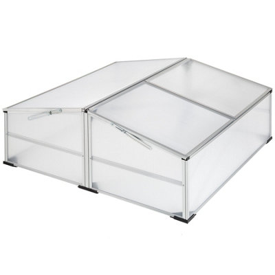 Cold Frame - aluminum, weather-resistant, lockable roof - transparent