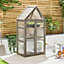 Cold Frame Garden Greenhouse Wooden Polycarbonate Lean To Growhouse Grey