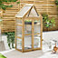 Cold Frame Garden Greenhouse Wooden Polycarbonate Lean To Growhouse Natural