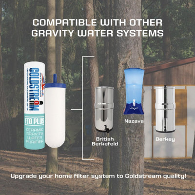 Coldstream Replacement Gravity Filter CF163W (4 Pack) - Compatible Upgrade With Stainless Steel Gravity Filter Housings