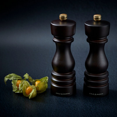 Cole & Mason London Chocolate Wood Salt & Pepper Mill Set 180mm