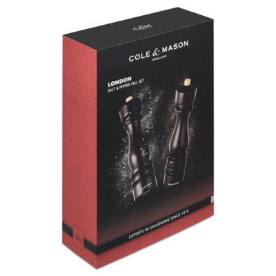 Cole & Mason London Chocolate Wood Salt & Pepper Mill Set 220mm