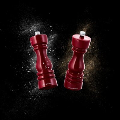 Cole & Mason London Red Gloss Salt & Pepper Mill Set 180mm