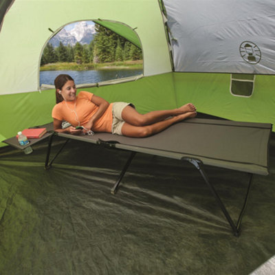 Coleman Packaway Cot オリーブグリーン Coleman Packaway Cot Twin with Side Table