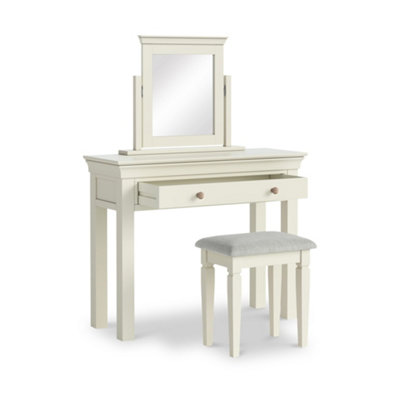 Colette Cream Dressing Table Set with Swivel Mirror & Stool - By Roseland  Furniture