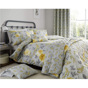 Colette Floral Watercoloured Cushion Cover Yellow