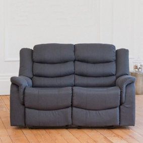 Colfax Textured Fabric 2 Seat Manual Manual Reclining Sofa Sofa - Dark Grey