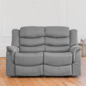 Colfax Textured Fabric 2 Seat Manual Manual Reclining Sofa Sofa - Light Grey