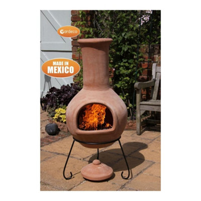 Colima X-Large Mexican Chimenea in Natural Terracotta