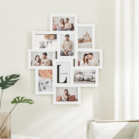 Collage Picture Frames White Wall Mounted Collage Multiple Photos Frame
