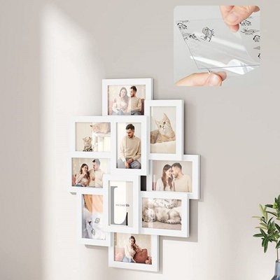 Collage Picture Frames White Wall Mounted Collage Multiple Photos Frame - 3