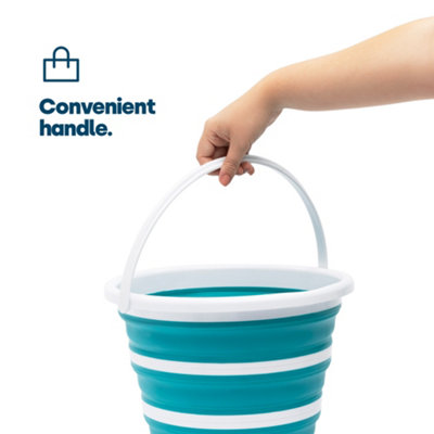 COLLAPSIBLE BUCKET - TURQUOISE